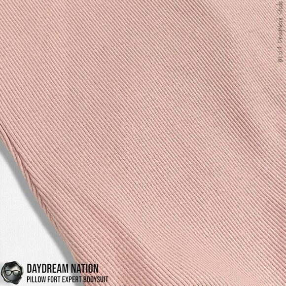 DOLLS KILL X DAYDREAM NATION PILLOW FORT BODYSUIT IN ROSE PINK RIBBED SIZE XS - Picture 6 of 14